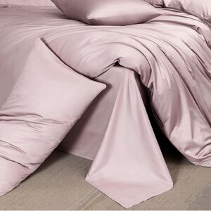Soft Blush cotton sateen duvet set